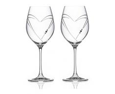 Diamante 5057.502 Herzen Rotweingläser Weingläser, Glas, 470 milliliters