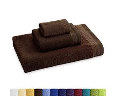 Eiffel Textile Tasche Dusche, Baumwolle, braun, 70 x 140 x 10 cm, 3 Stück