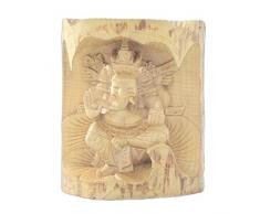 NOVICA Skulptur aus Holz, mit Hinduismus, Lord Ganesha