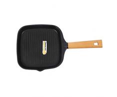 Wonder Chef 60018306 Caesar Antihaftpfanne zum Grillen von Gemüse und Fleisch, aluminium, Schwarz