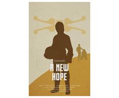 DROB Sw01 Filmposter, Motiv Star Wars A New Hope, Nachdruck, 17 x 23 cm, Archivtinte in glänzendem Papier
