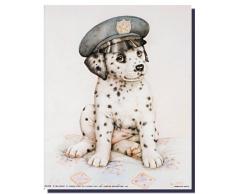 Süßer Hundewelpe #niedlicher Dalmatiner Police Pup Kinder Zimmer Kunstdruck Poster (16 x 20 cm)