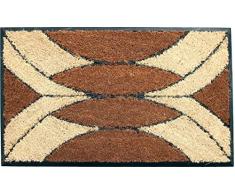 Premium kokos Fußmatte | Kokosnussmatte mit rutschfestem PVC | Fußwischer für den Eingangsbereich | für den Außen- und Innenbereich | 45 x 75 cm