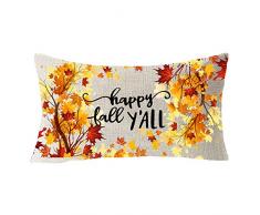 Set von 2 Happy Fall Yall Big Tree Fahrrad Reise Herbst Saison Gruß Baumwolle Leinen Quadrat Überwurf Taille Kissenbezug Deko Kissenbezug Sofa 45,7 x 45,7 cm 12x20 inches 35