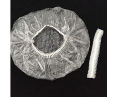 HeiHy 100 Stücke Einweg Wasserdicht Duschhaube Duschkappe Haarschutz Haarhaube