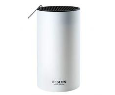 DESLON Block Messer Universal – Messer Halter Ohne Messer – Rund Weiß Soft Touch Safe Messerhalter Block weiß