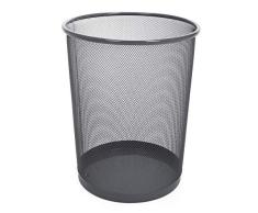 Smart Design Abfallkorb aus Stahlgeflecht – leicht zu reinigendes Design – für Müll, Papierkorb, Mülleimer – Zuhause & Büro – (30 x 35 cm) Gunmetal