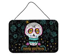 Carolines Treasures Happy Halloween Day of the Dead Wand- oder Türaufhänger, mehrfarbig