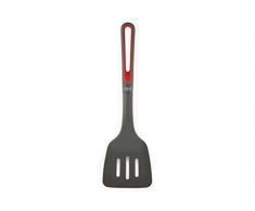 H+H Pfannenwender gelöchert, Nylon, Schwarz/Rot, 32.5 cm, Alessandro Borghese Einfachheit