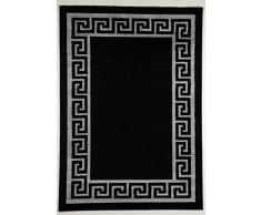 G & G Flora Carpets Modern Fries/superverso Teppichläufer, Hardware Synthetik, Schwarz/Grau, 300 x 80 x 1,2 cm