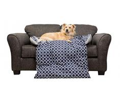 Quick Fit Mazi Geo Sofabezug, wendbar, Blau, Sofa Cover