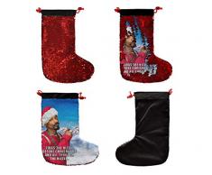 Avada Kedavra Bitch Harry Figur Potter_SS0001 Lustiger Weihnachtsstrumpf, 38,1 cm Pailletten Weihnachtsstrümpfe, Nicolas Käfig Goldblum Geschenke, witzige Weihnachtsdekoration, Nerdy White Elephant Geschenke Casual 23