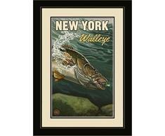 Northwest Art Mall pal-1785 mfgdm Eye New York Glasaugenbarsch gerahmtes Wandbild Art von Künstler Paul A. lanquist, 13 von 40,6 cm