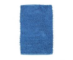 Thedecofactory Teppich 60 x 90 Shaggy, Baumwolle, Blau, 90 x 60 x 1,5 cm