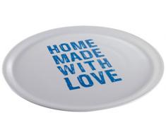 Tescoma Pizzateller, Porzellan, Blau, 33,2 x 33,2 x 3 cm