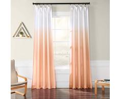 HPD Half Price Drapes FELCH-OMB1715-96 Vorhang, Leinen, halbtransparent, 50 x 96 cm, Ombre Lachs