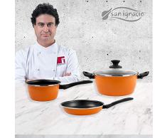 San Ignacio Pfannen, Karbonstahl Set aus Kelle + Topf + Pfanne