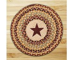 Earth Rugs BR & Nameinternal CH-357 Stuhlkissen, rund, Bedruckt, 39,4 cm, Burgunderrot, 4 Stück