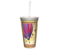 Tree-Free Greetings cc33051 Heißluftballons mit Albuquerque, von Joanne Kollman Artful Traveler, doppelwandig, Cool Cup mit Strohhalm, 473 ml