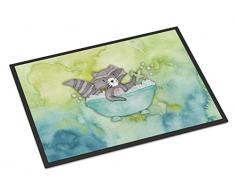 Caroline s Treasures Waschbär, Baden Watercolor Fußmatte, 45,7 cm H x 68,6 cm W, Multicolor