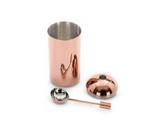 Tom Dixon Kaffeedose zum Aufbrühen von Kaffeegrößen und Geschmacksrichtungen, polierter Stahl mit Kupfer-Finish, Kaffee-Aufbewahrung, luxuriöser kugelförmiger Behälter – Kupfer