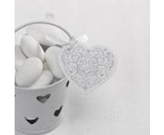 Neviti Vintage Romance Geschenkanhänger Herz, Weiß/Silber