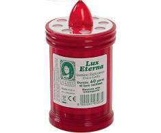 Die briantina Teelicht Lux Eterna, Rot, 12 x 6.5 cm