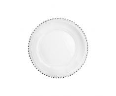 ChargeIt by Jay 1875004SI Aflair Platzteller, Glas, silberfarben