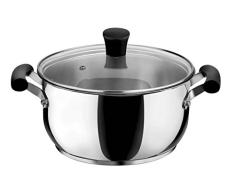 Lagostina 012899031224 Opera Kochtopf mit Deckel, rostfreier Edelstahl, 24 cm