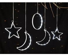 HI Lichterkette mit warmweiss beleuchteten Metall Motiven für innen und aussen 76834