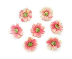 Künstliche Blumenköpfe in Großhandel zum Basteln, künstliche Sonnenblumen, Gänseblümchen, Seide, Handarbeit, Blumenköpfe, Hochzeit, Dekoration, DIY Kranz, Geschenkbox, Scrapbooking, Kunstblume 100 Stück, 4 cm rose