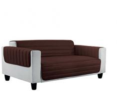 Italian Bed Linen Elegant Abdeckung Sofa gesteppt antiallergene Doubleface, Mikrofaser, Braun/cremefarben, 45Â x 35Â x 18Â cm