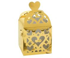 amscan Favours Laterne Boxen, goldfarben