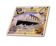 3dRose CT 149245 _ 4 Vintage White Star Line Titanic Vinolia Otto WC-Seife Werbung Poster-Ceramic Fliesen, 30,5 cm
