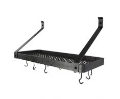 Enclume Bücherregal mit ausgestellten Armen, gehämmerter Stahl, 61 cm