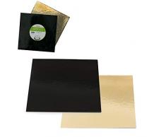 Decora 0932571 TORTENPLATTEN IM Set Gold/SCHWARZ 28X28 cm