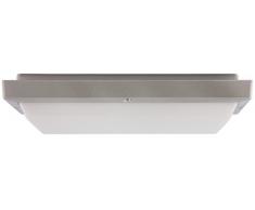 inolight iWD 30 P LED Wandleuchte für Feuchtraum und Außenbereich (A+, 18 Watt, 3000K Warmweiß, 1600 Lumen, 30cm, 50.000 Std.) silber/weiß