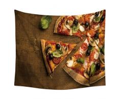 Jessieline Pizza Wandbehang Wandbehang Wandteppich Lustige Pizza Lebensmittel Süßes Leckeres Essen Wand Hänge Decke Tagesdecke Bettüberwurf Wanddekoration für Schlafzimmer Wohnzimmer Wohnzimmer Wohnzimmer Wohnzimmer Wohnzimmer