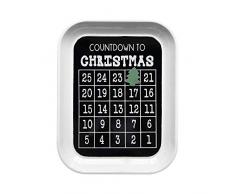 NIKKY HOME Adventskalender 25 Tage Countdown bis Weihnachten Metall Wandkalender für die Feiertage