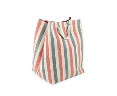 Villa D‘Este Home Tivoli Maison Korb aus Rot, Maße: L 32 x T 34 x H 45 cm