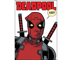 Ata Boy Marvel Comics Deadpool Magnet, 6,4 x 8,9 cm, für Kühlschrank und Schließfächer, Sortiment Nr. 2 2.5 x 3.5 Yep