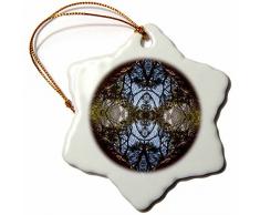 3dRose ORN 33612 _ 1 Mutter Natur Spitze Vine Baum Schneeflocke Porzellan Ornament, 3 Zoll