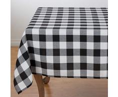 SARO LIFESTYLE Bettläufer aus Baumwolle und Polyester-Mischgewebe, kariert 70 schwarz