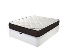 Sueño Contigo Traum mit dir Andalucia Matratze, viscoeltastica, weiß und Schokolade Braun, Doppelbett, 190 x 120 x 25 cm