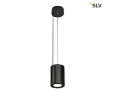 SLV LED Pendelleuchte SUPROS 3150lm | LED Deckenleuchte, Hängelampe für Wohnzimmer, Bar, Esszimmer| Hänge-Leuchte in exklusivem Zylinder-Design (Aluminium, LED Inside, 3000K, EEK E-A++, Schwarz)
