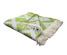 Adam Wohndecke, Bio-Baumwolle, Kamille/Weiß, 145 x 190 cm