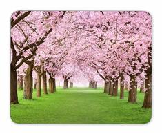 Newing Garten mit Majestätisch der Blüte groß Cherry Bäume Maus Pad, Maus Pad, Qualität Creative Wrist-Protected Armbänder Personalisierte Schreibtisch, Maus Pad (24,1 x 20,1 cm)