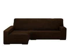 Martina Home Sofaüberwurf Chaiselongue, elastisch, Nairobi, Braun, Linke Arm, 240 bis 280 cm