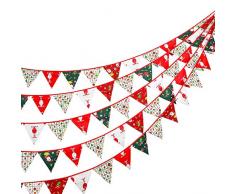 Little Biene Riangle Stoffbanner bunt Wimpelkette Vintage Wimpelkette zum Aufhängen Baumwolle Girlande Baby Geburtstag Dusche Hochzeit Mottoparty Fenster Dekoration rot/grün