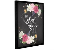 ArtWall Jo Moutons Let Us Rejoice Gallery Wrapped Floater Framed Canvas, 14 x 18